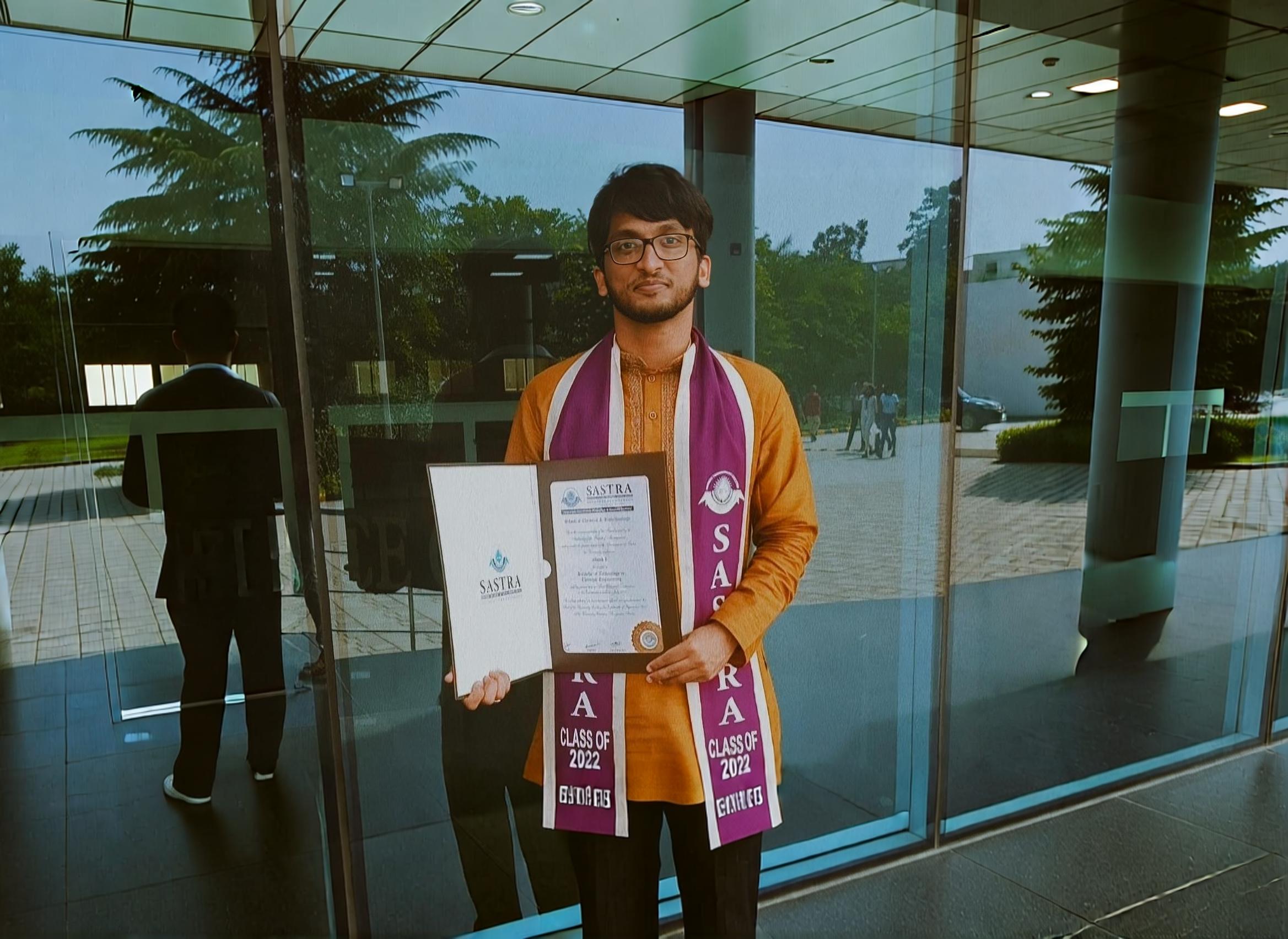 Chemical engineering bachelor's graduation day at SASTRA